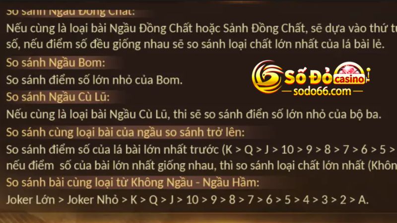 So sánh các tổ hợp bài trong game siêu dễ